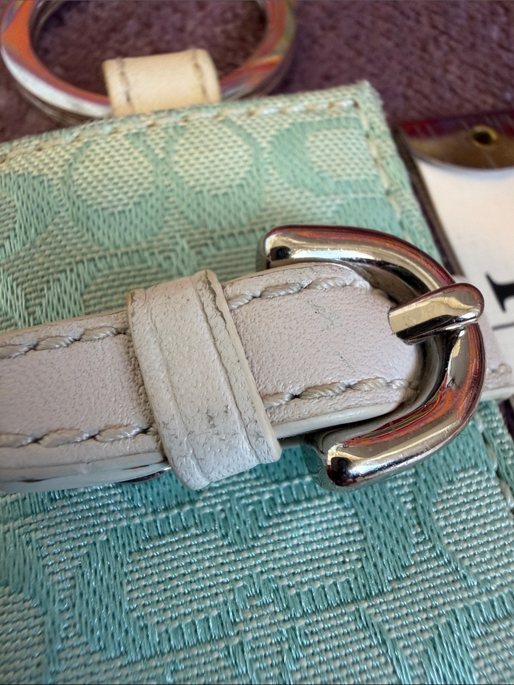 Coach Signature Mini Photo Frame Keychain - Picture 6 of 13